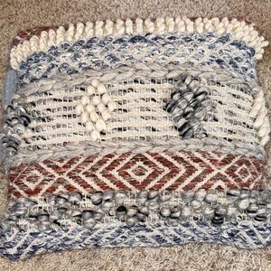 Merchant 41 Jute Denim Blend BOHO Tribal Aztec GEOMETRIC Woven Pillow